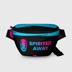 Поясная сумка Spirited Away - neon gradient: надпись и символ