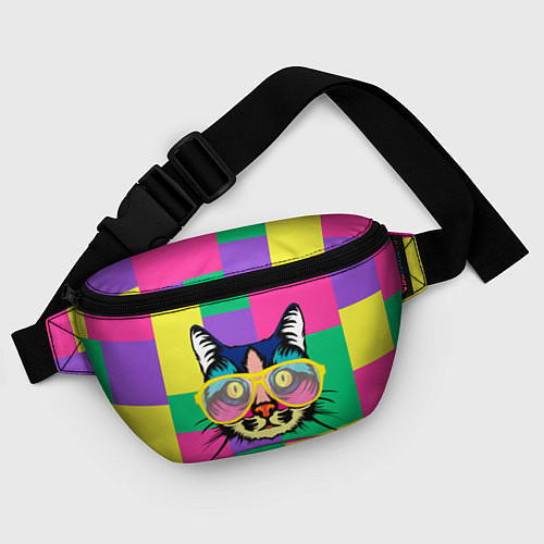 Поясная сумка Кот в стиле поп-арт / 3D-принт – фото 4