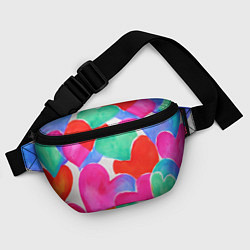 Поясная сумка Сердечный день, цвет: 3D-принт — фото 2