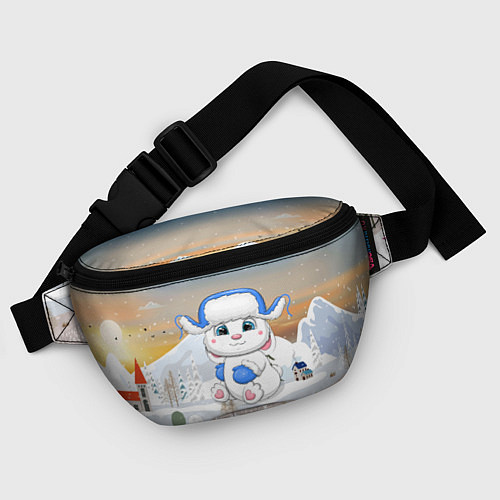 Поясная сумка Зайчик в шапке ушанке / 3D-принт – фото 4