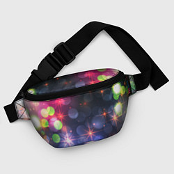 Поясная сумка Поп арт неоновые звезды космического неба, цвет: 3D-принт — фото 2