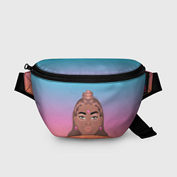 Поясная сумка Девушка с фестиваля коачелла, цвет: 3D-принт
