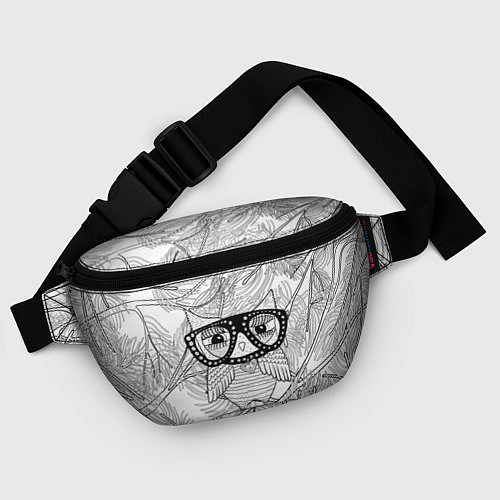 Поясная сумка Раскраска гламурная совушка / 3D-принт – фото 4