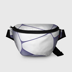 Поясная сумка Абстрактный белый и фиолетовый паттерн