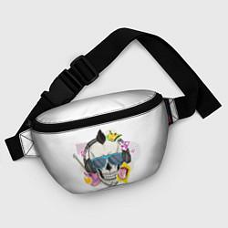 Поясная сумка Черепок в очках, цвет: 3D-принт — фото 2