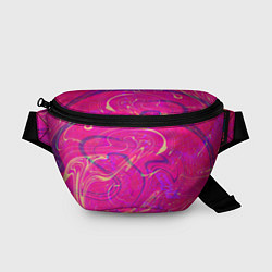 Поясная сумка Розовая абстракция, цвет: 3D-принт