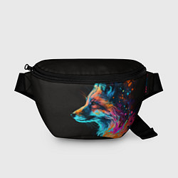 Поясная сумка Лиса красками, цвет: 3D-принт