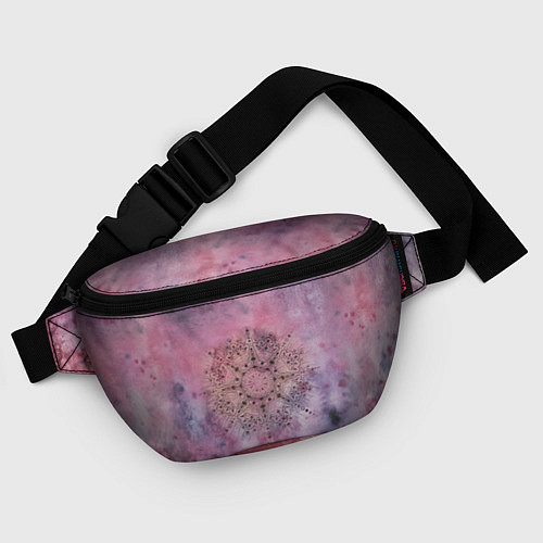 Поясная сумка Мандала гармонии, фиолетовая, космос / 3D-принт – фото 4