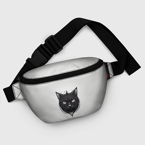 Поясная сумка Чёрный кошачий арт / 3D-принт – фото 4