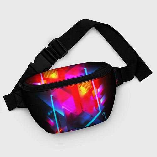 Поясная сумка Neon stripes color / 3D-принт – фото 4