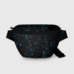 Поясная сумка Волнистые космические блики, цвет: 3D-принт