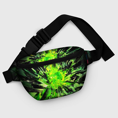 Поясная сумка Fractal green explosion / 3D-принт – фото 4