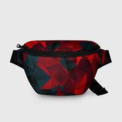 Поясная сумка Битва кубов красный и черный, цвет: 3D-принт