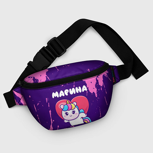 Поясная сумка Марина единорог с сердечком / 3D-принт – фото 4