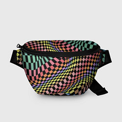 Поясная сумка Colorful avant-garde chess pattern - fashion, цвет: 3D-принт
