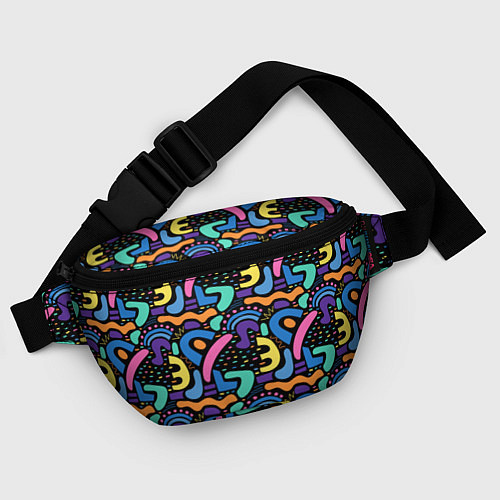 Поясная сумка Multicolored texture pattern / 3D-принт – фото 4