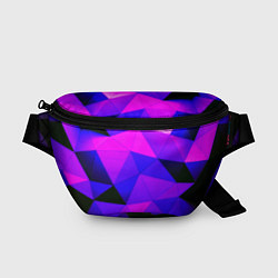 Поясная сумка Неоновые треугольники, цвет: 3D-принт