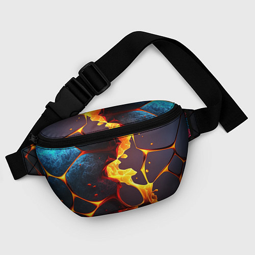 Поясная сумка ВЫтекающая лава из плит / 3D-принт – фото 4