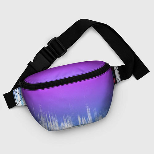 Поясная сумка Фиолетовый градиент с потертостями / 3D-принт – фото 4