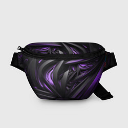 Поясная сумка Черно-фиолетовые объекты, цвет: 3D-принт