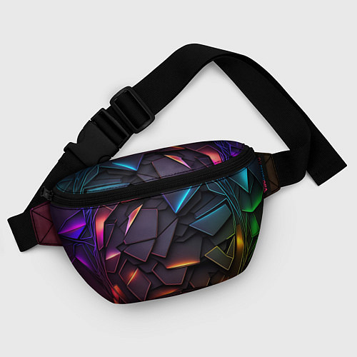 Поясная сумка Яркие неоновые объекты / 3D-принт – фото 4