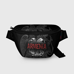 Поясная сумка Герб Армении с надписью Armenia, цвет: 3D-принт