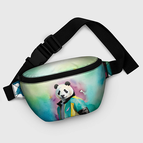 Поясная сумка Прикольный панда в модной куртке / 3D-принт – фото 4