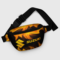 Поясная сумка Suzuki - gold gradient: надпись и символ, цвет: 3D-принт — фото 2