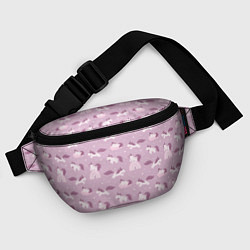 Поясная сумка Розовый паттерн с единорогом, цвет: 3D-принт — фото 2