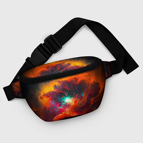 Поясная сумка Небула в космосе в оранжевых тонах - нейронная сет / 3D-принт – фото 4