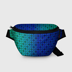 Поясная сумка Сине-зеленый геометрический узор, цвет: 3D-принт