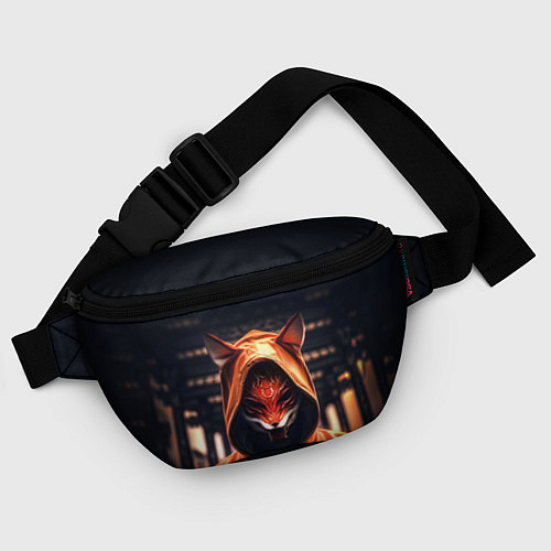 Поясная сумка Кицунэ на фоне храма - пагоды / 3D-принт – фото 4