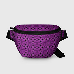 Поясная сумка Геометрический узор в пурпурных и лиловых тонах, цвет: 3D-принт