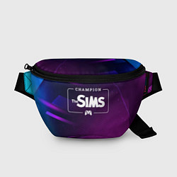 Поясная сумка The Sims gaming champion: рамка с лого и джойстико, цвет: 3D-принт