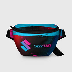 Поясная сумка Suzuki - neon gradient: надпись и символ