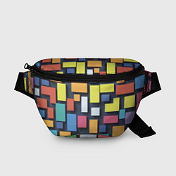 Поясная сумка Тетрис цветные кубики, цвет: 3D-принт
