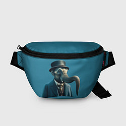 Поясная сумка Слон джентельмен в смокинге и шляпе, цвет: 3D-принт