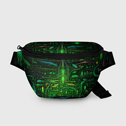 Поясная сумка Психоделика в зеленом - нейронная сеть, цвет: 3D-принт