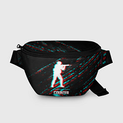 Поясная сумка Counter Strike в стиле glitch и баги графики на те, цвет: 3D-принт