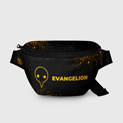 Поясная сумка Evangelion - gold gradient: надпись и символ
