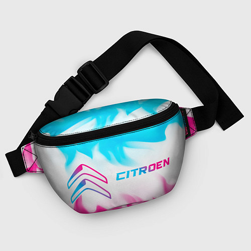Поясная сумка Citroen neon gradient style: надпись и символ / 3D-принт – фото 4