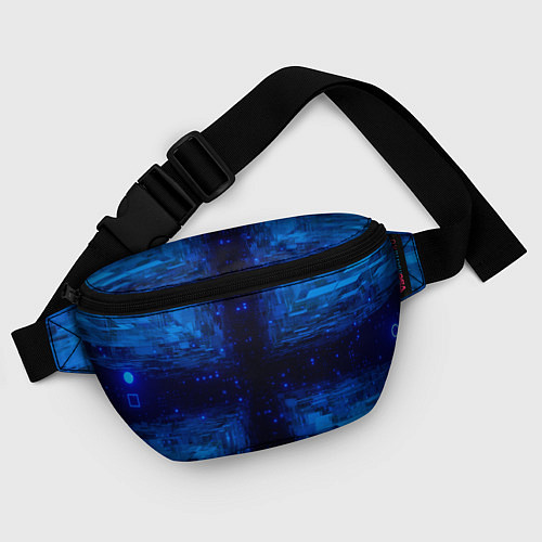Поясная сумка Тёмно-синие множества фигур / 3D-принт – фото 4