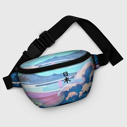 Поясная сумка Japan - landscape - waves / 3D-принт – фото 4