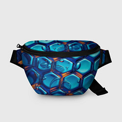 Поясная сумка Водянистые наносоты, цвет: 3D-принт