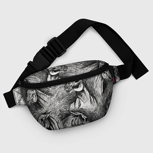 Поясная сумка Черепа лошадей - эскиз / 3D-принт – фото 4