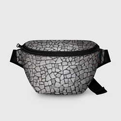 Поясная сумка Каменный серый паттерн, цвет: 3D-принт