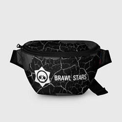 Поясная сумка Brawl Stars glitch на темном фоне: надпись и симво