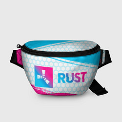 Поясная сумка Rust neon gradient style: надпись и символ, цвет: 3D-принт