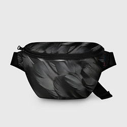 Поясная сумка Черные перья ворона, цвет: 3D-принт