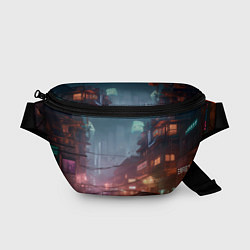 Поясная сумка Киберпанк город будущего, цвет: 3D-принт